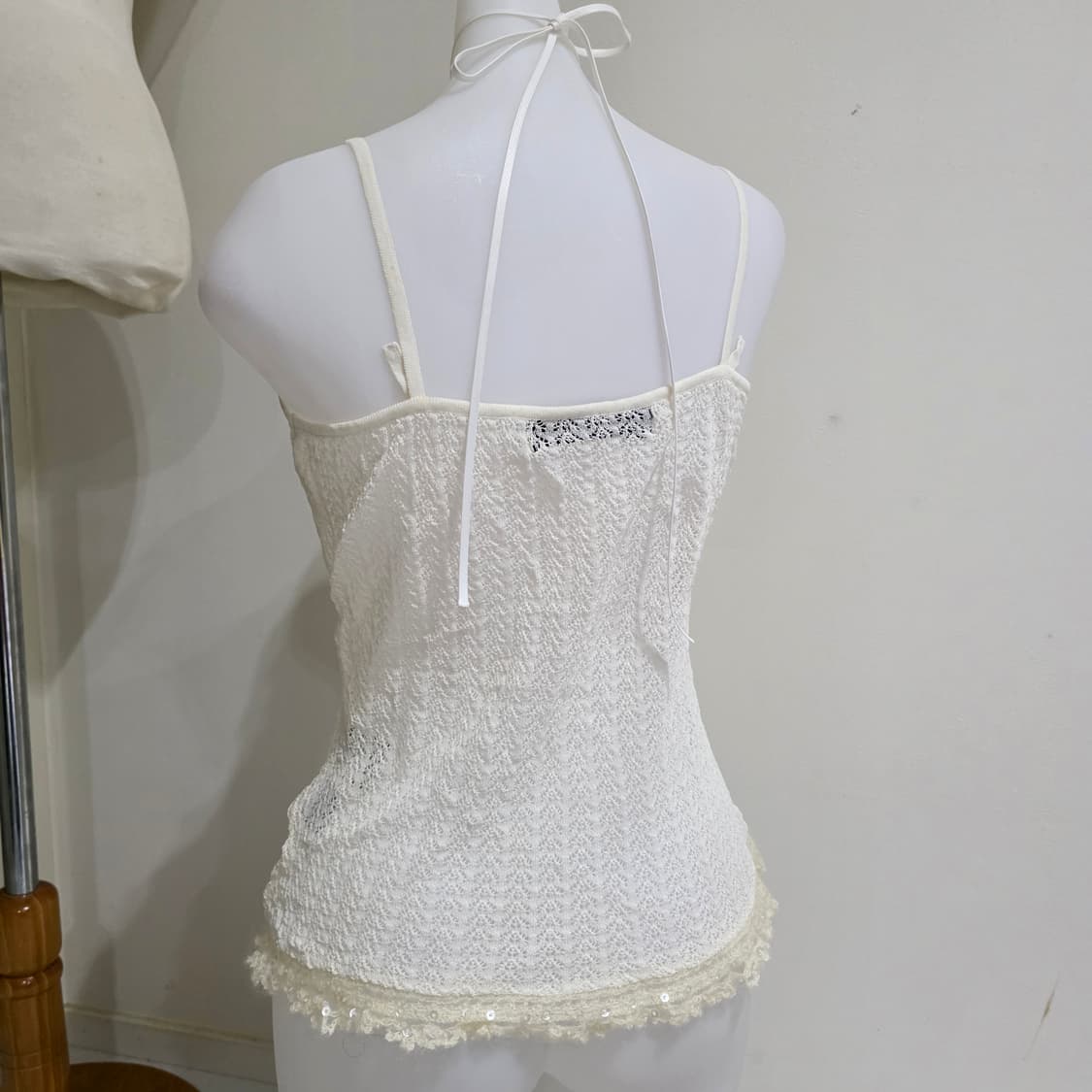 일본빈티지)페어리계 히메모리갸루 폼폼이 코르셋시스루 니트 슬리브리스 상품이미지5