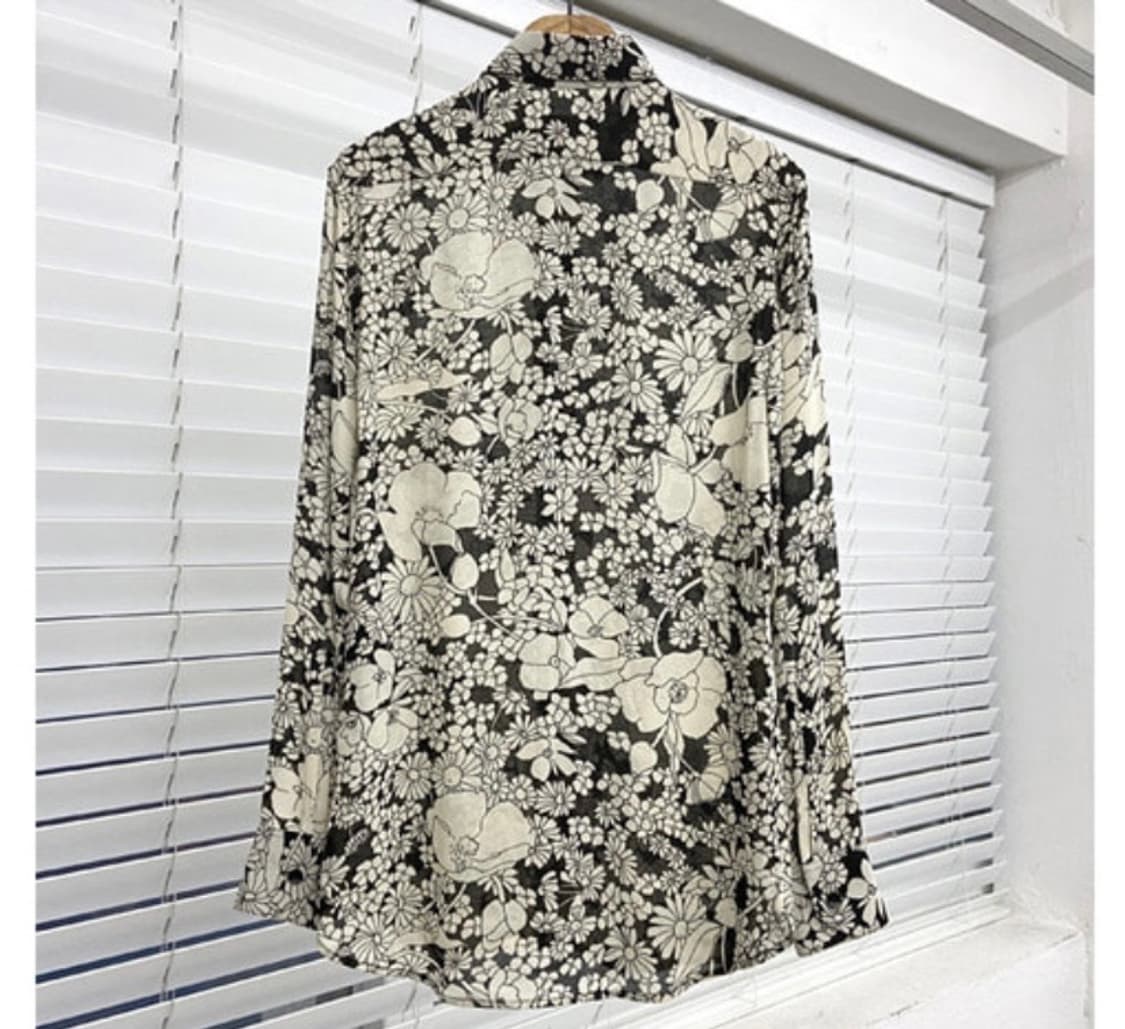 생로랑 16FW 시스루 플라워 비스코스 셔츠 상품이미지2