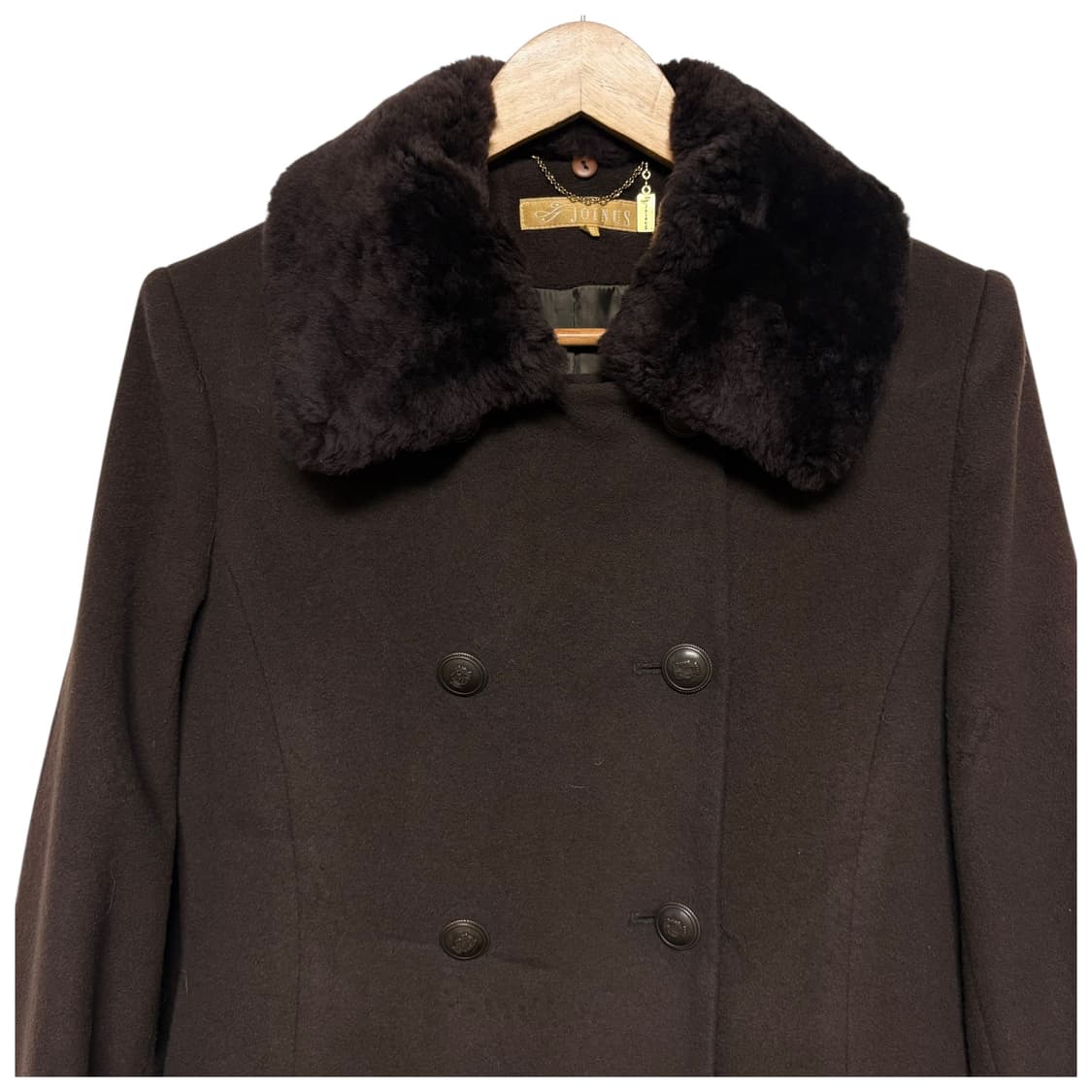 3722 울혼방 브라운 퍼카라 롱코트 상품이미지2