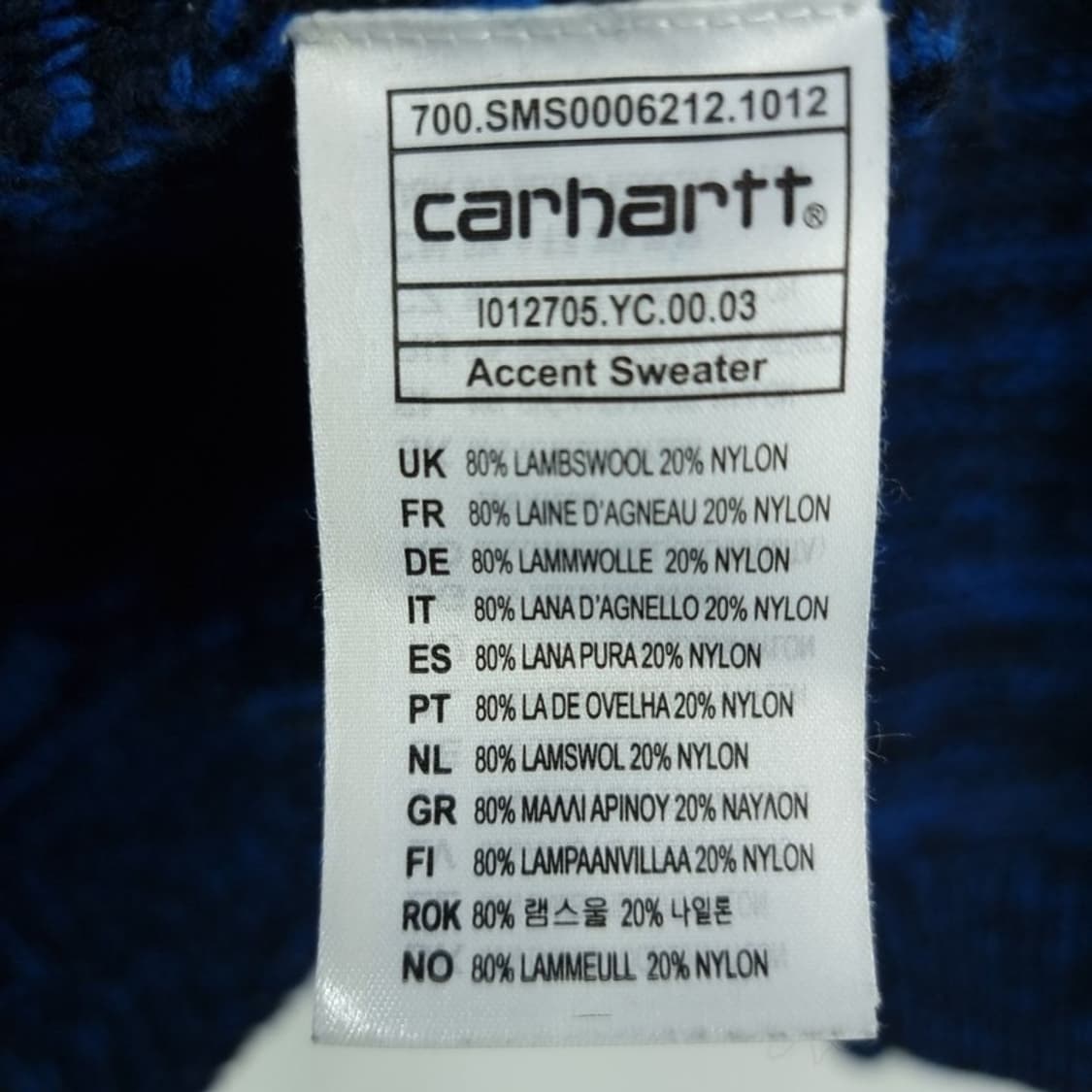 [칼하트] 멀티 믹스 크루넥 니트 네이비 M18685 상품이미지8