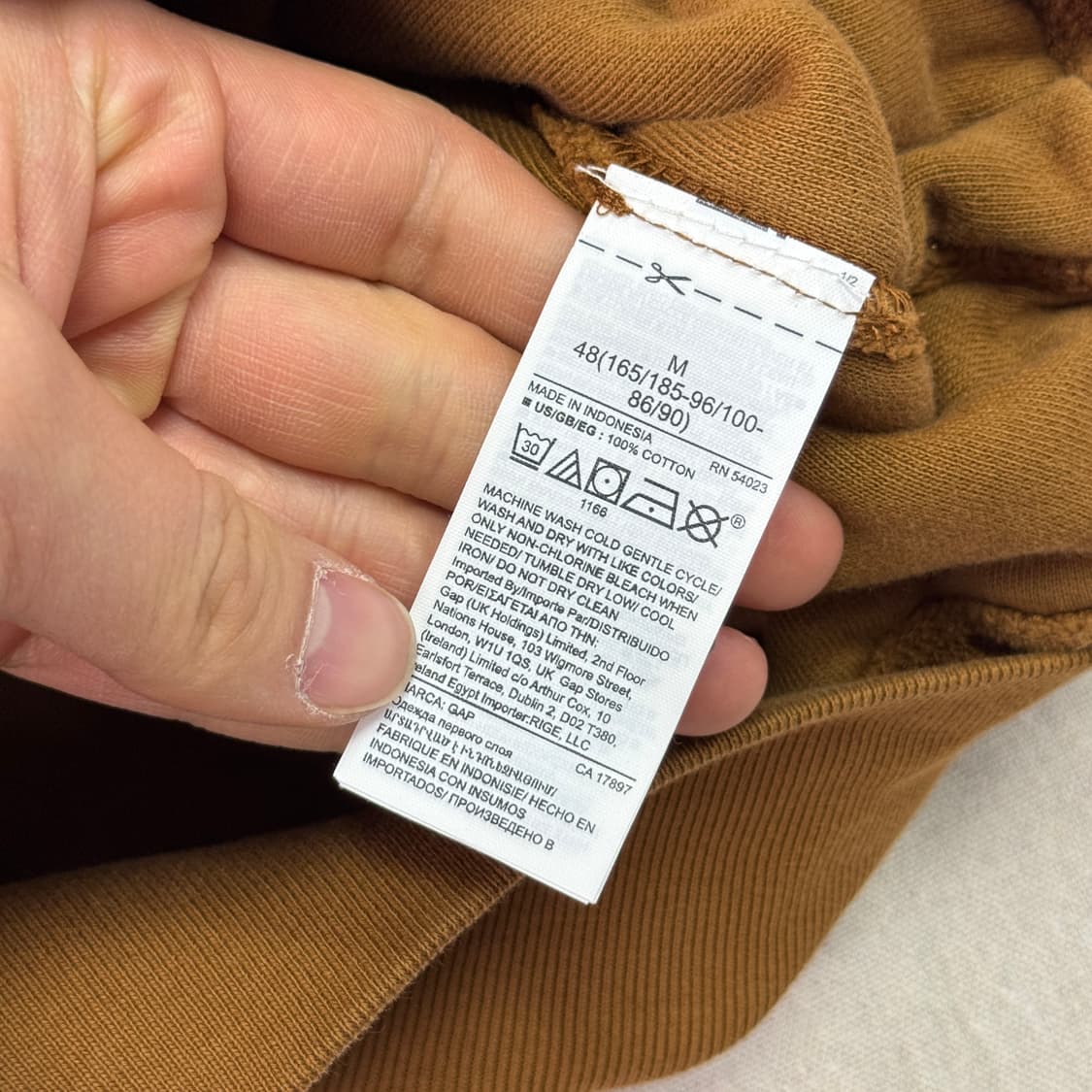 이지 갭 브라운 후드티 M 상품이미지4