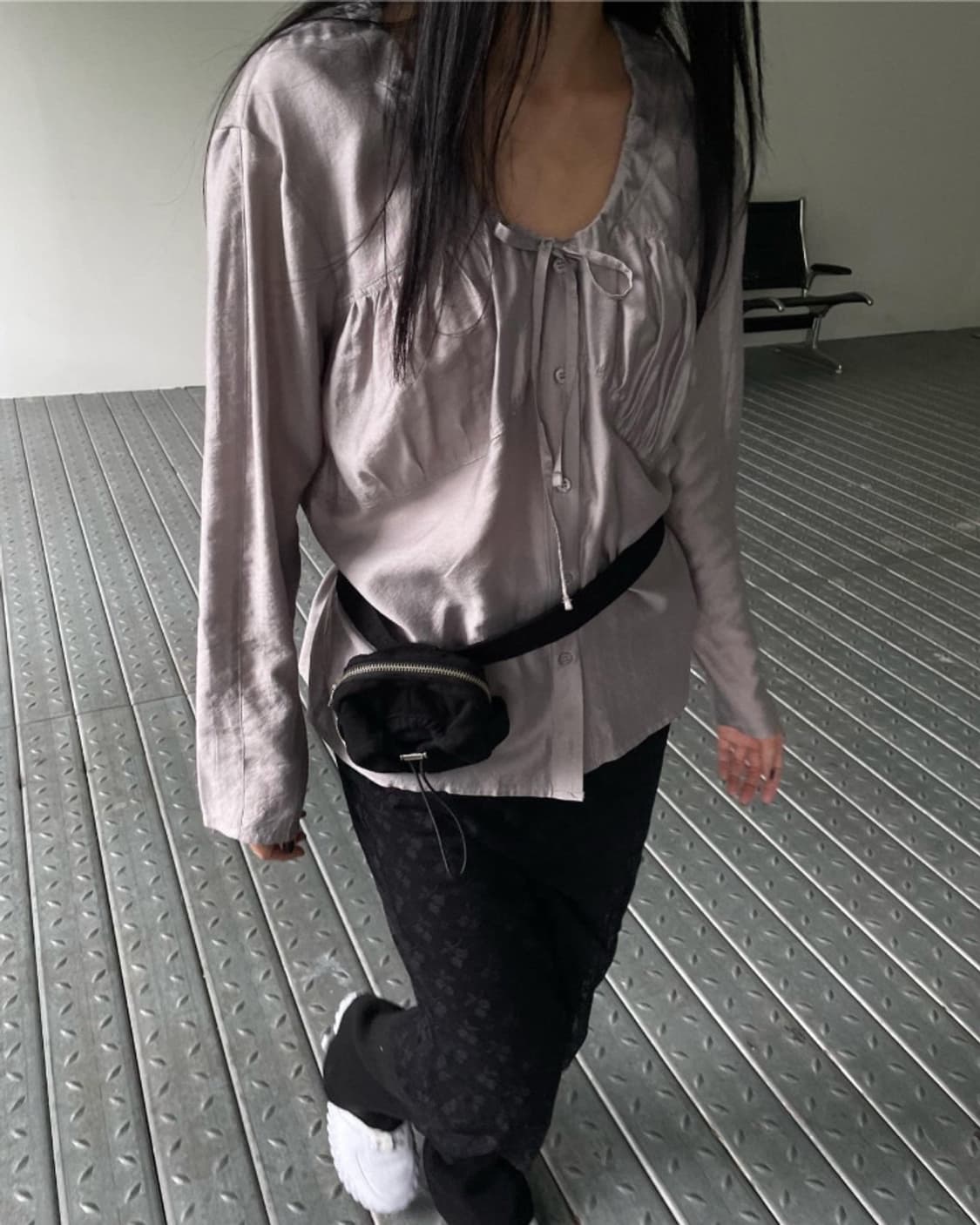 브리드 브링 셔링 블라우스 상품이미지2