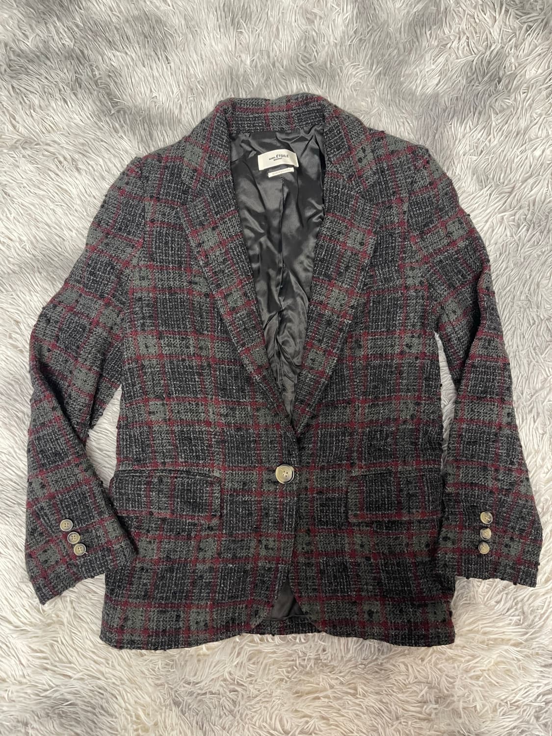 이자벨마랑 에뜨왈 체크 울 자켓 상품이미지1