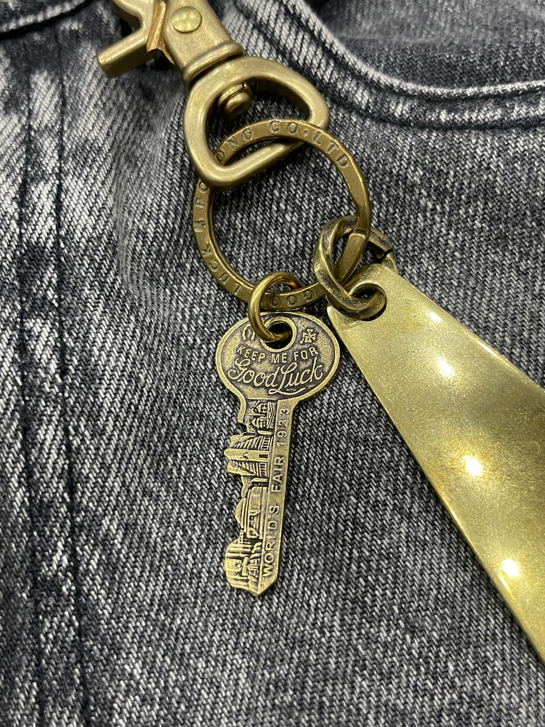 빈티지 황동 키링 / 구두주걱 브라스 키홀더 상품이미지2