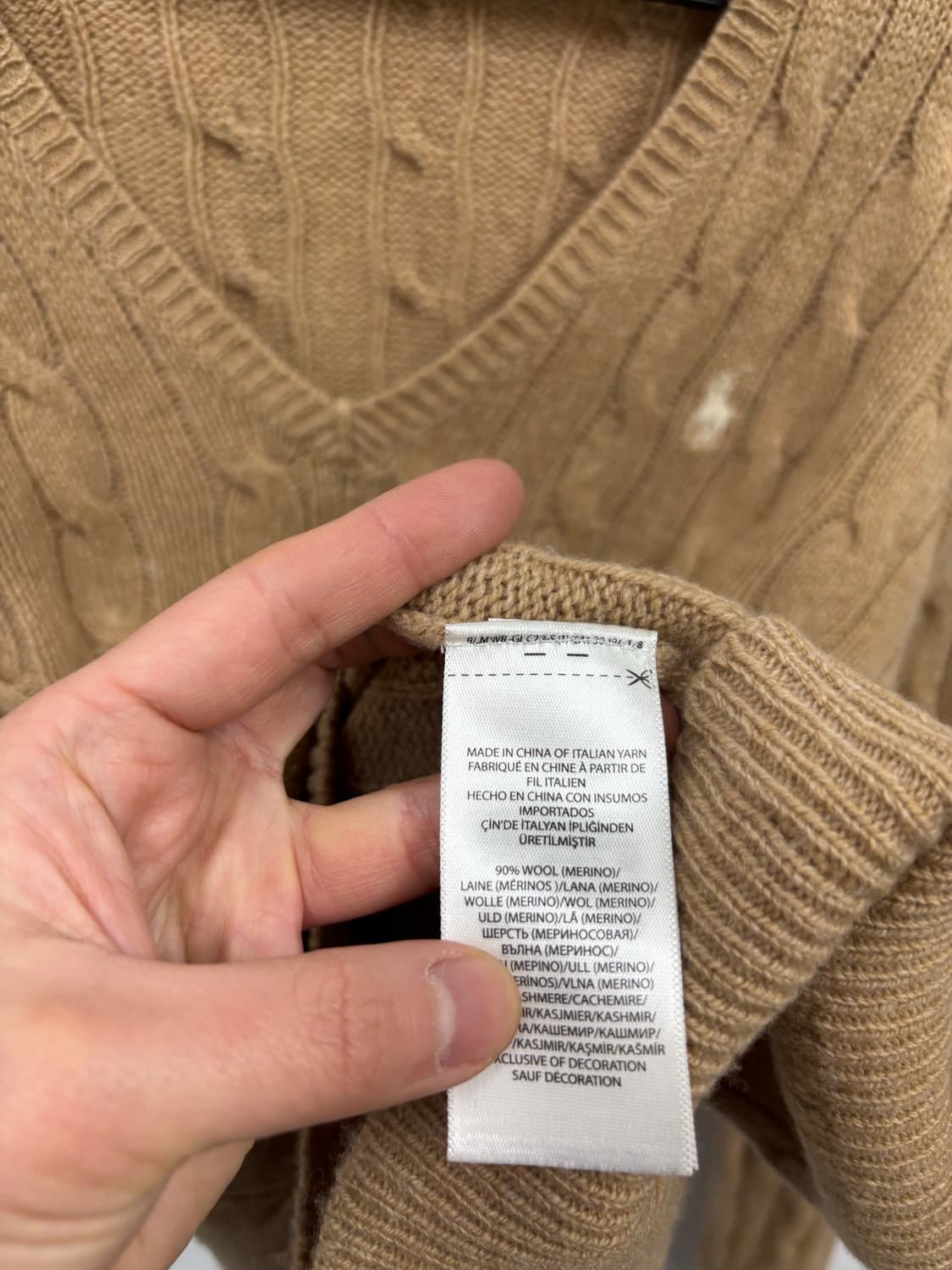 폴로랄프로렌 V넥 울 니트 상품이미지5