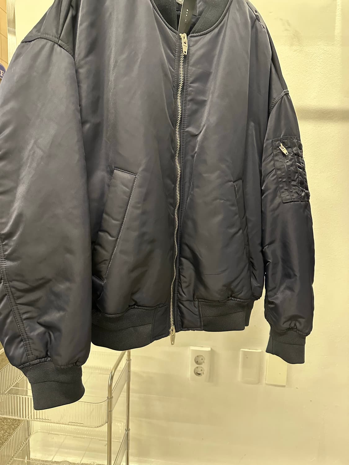 Zara bomber jacket navy 상품이미지3