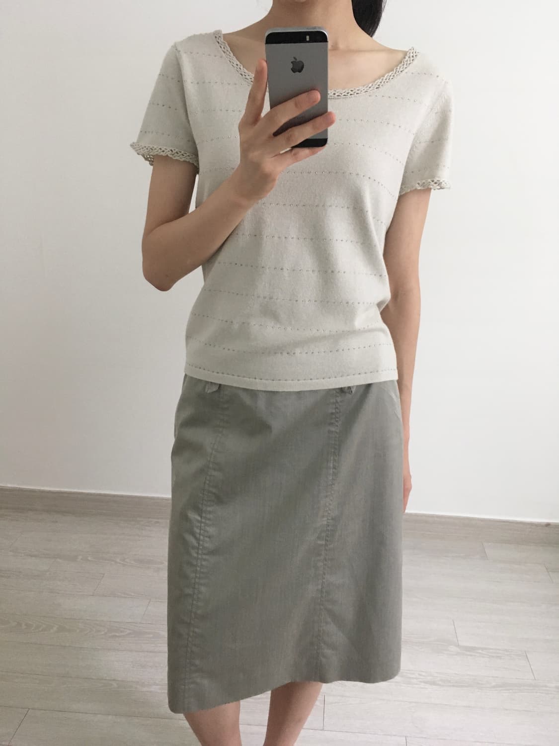 Hampstead sand midi skirt 상품이미지4