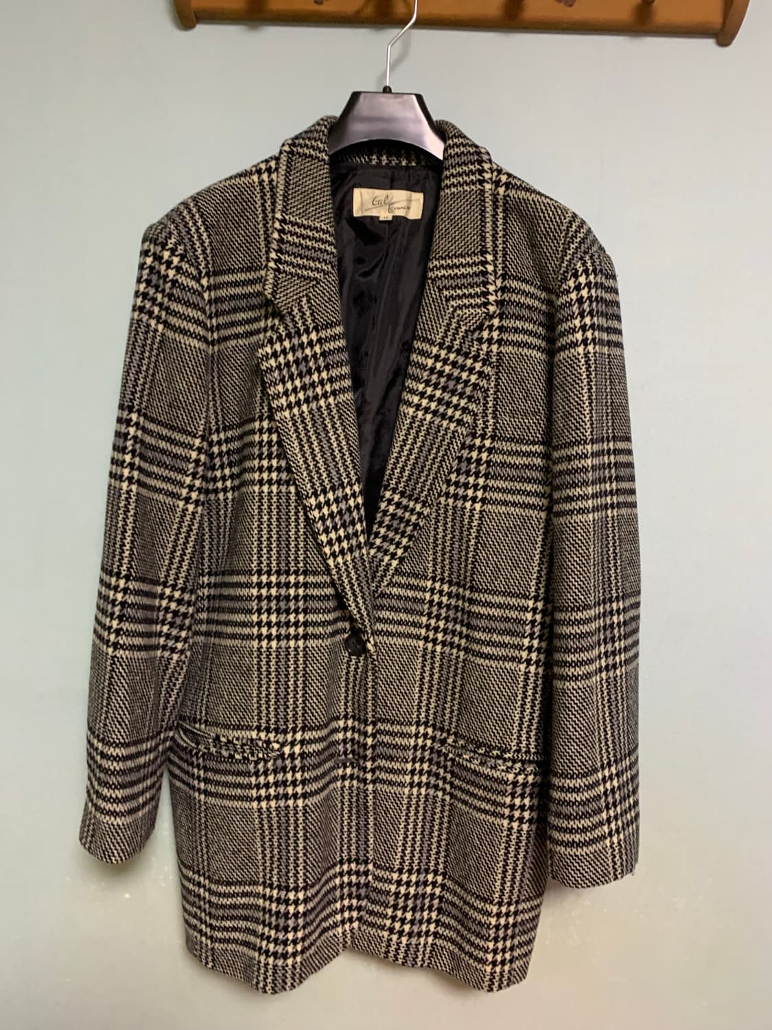 빈티지 모직 체크자켓 상품이미지1