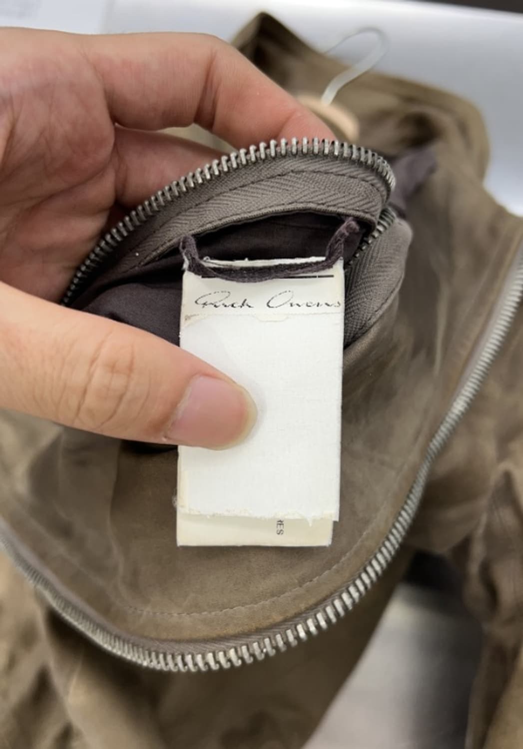 릭 오웬스 브라운 카우 스킨 레더 자켓 상품이미지4