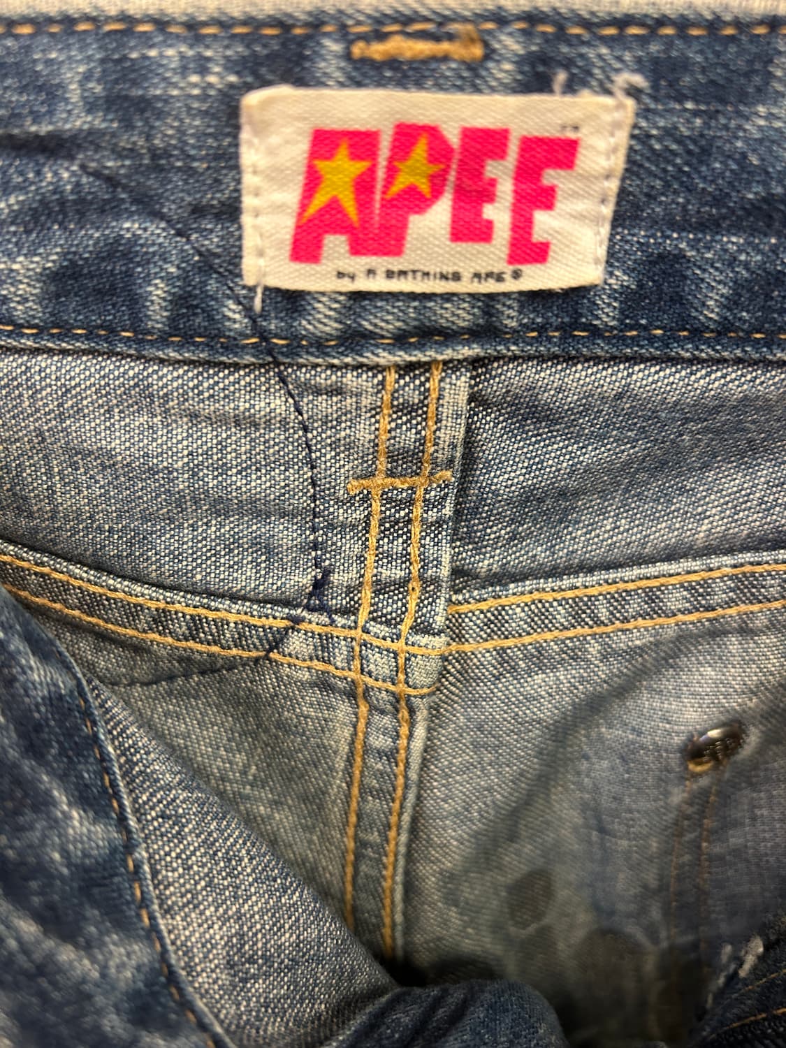 베이프 워싱 데님 팬츠 상품이미지5