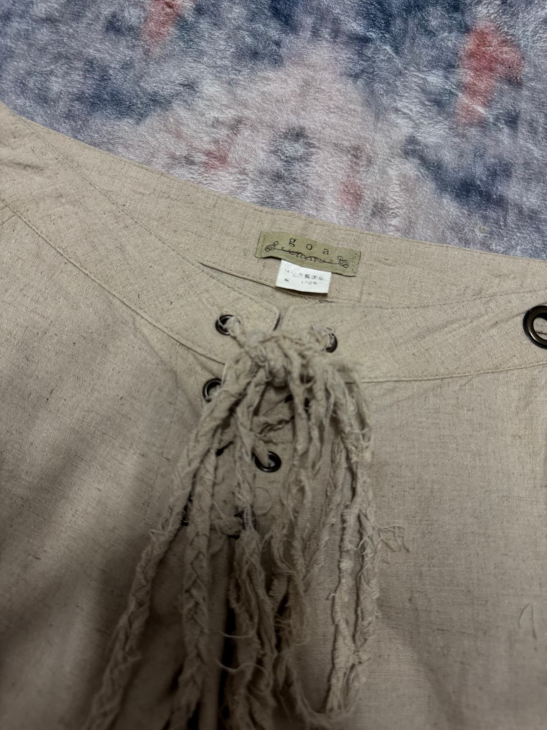 Goa race up boot cut linen cargo pants 상품이미지9