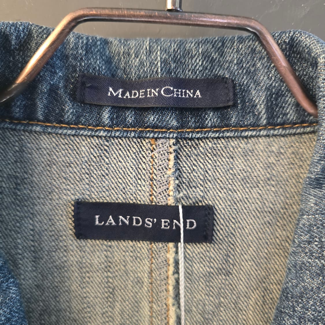 Lands' End 데님 자켓 워크자켓 커버올 오버핏 상품이미지3