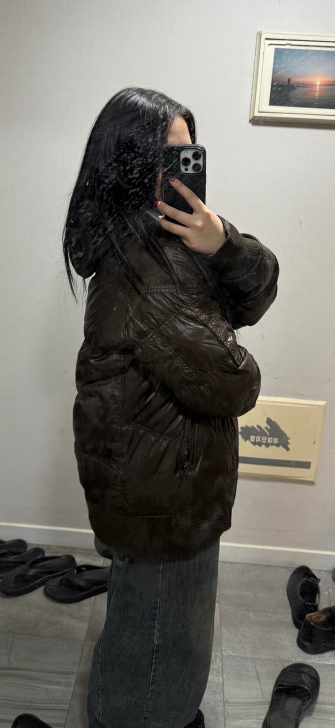 일본 빈티지 브라운 패딩자켓 상품이미지1