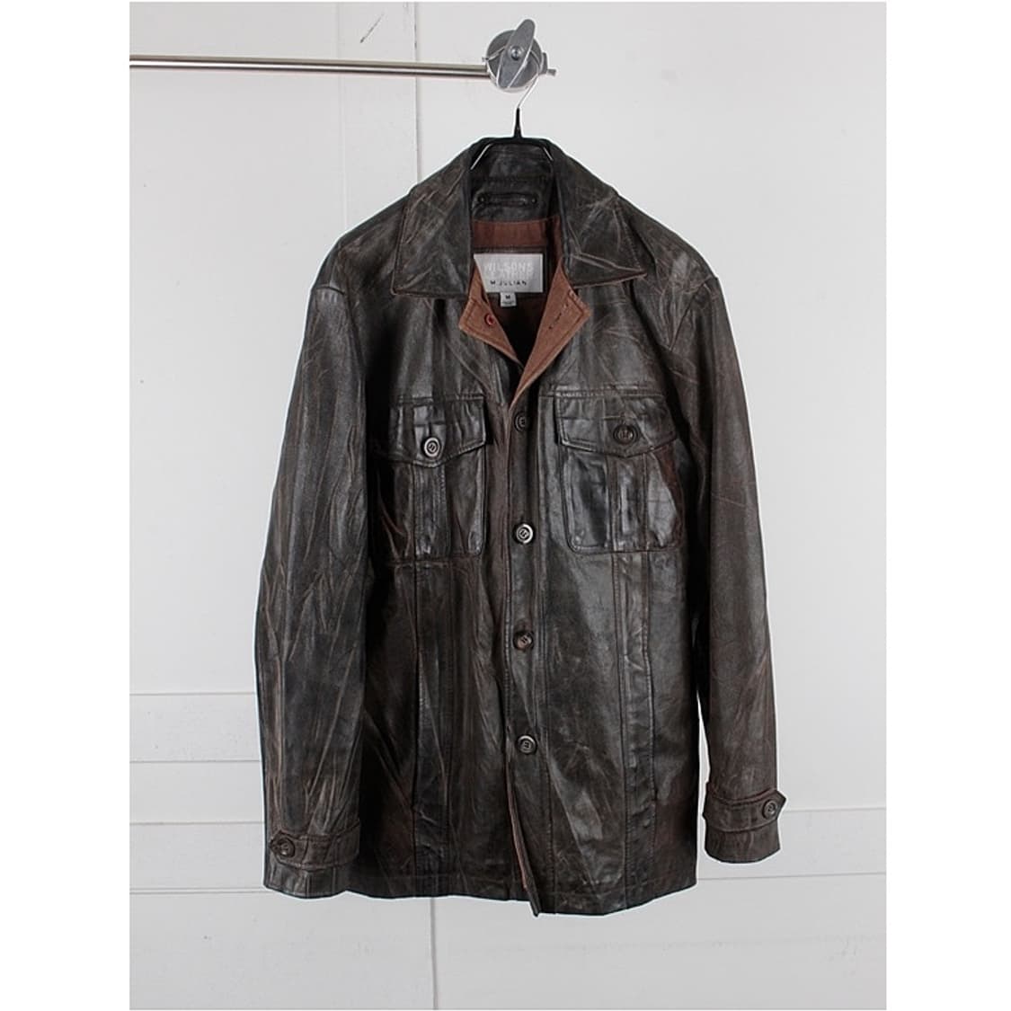 90년대 윌슨 레더 M. 줄리안 디스트레스드 자켓 묵직 상품이미지1