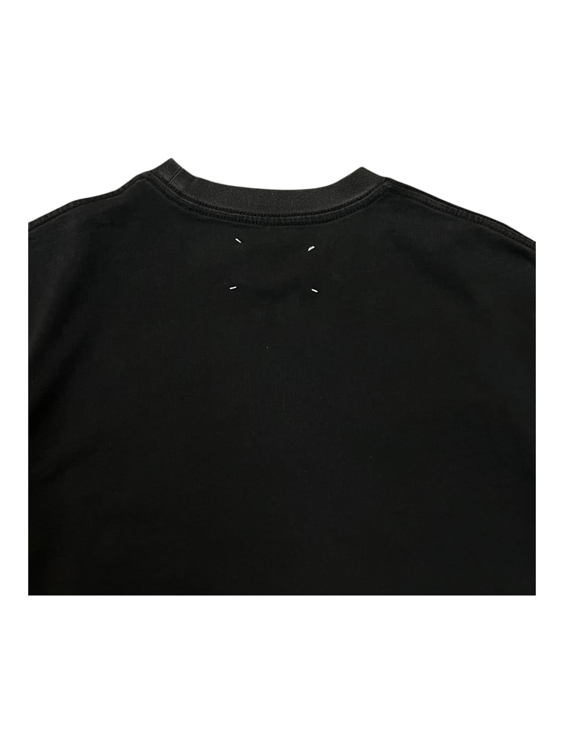 메종 마르지엘라 펀칭 반팔 티셔츠 블랙 46 #csz2033 상품이미지5