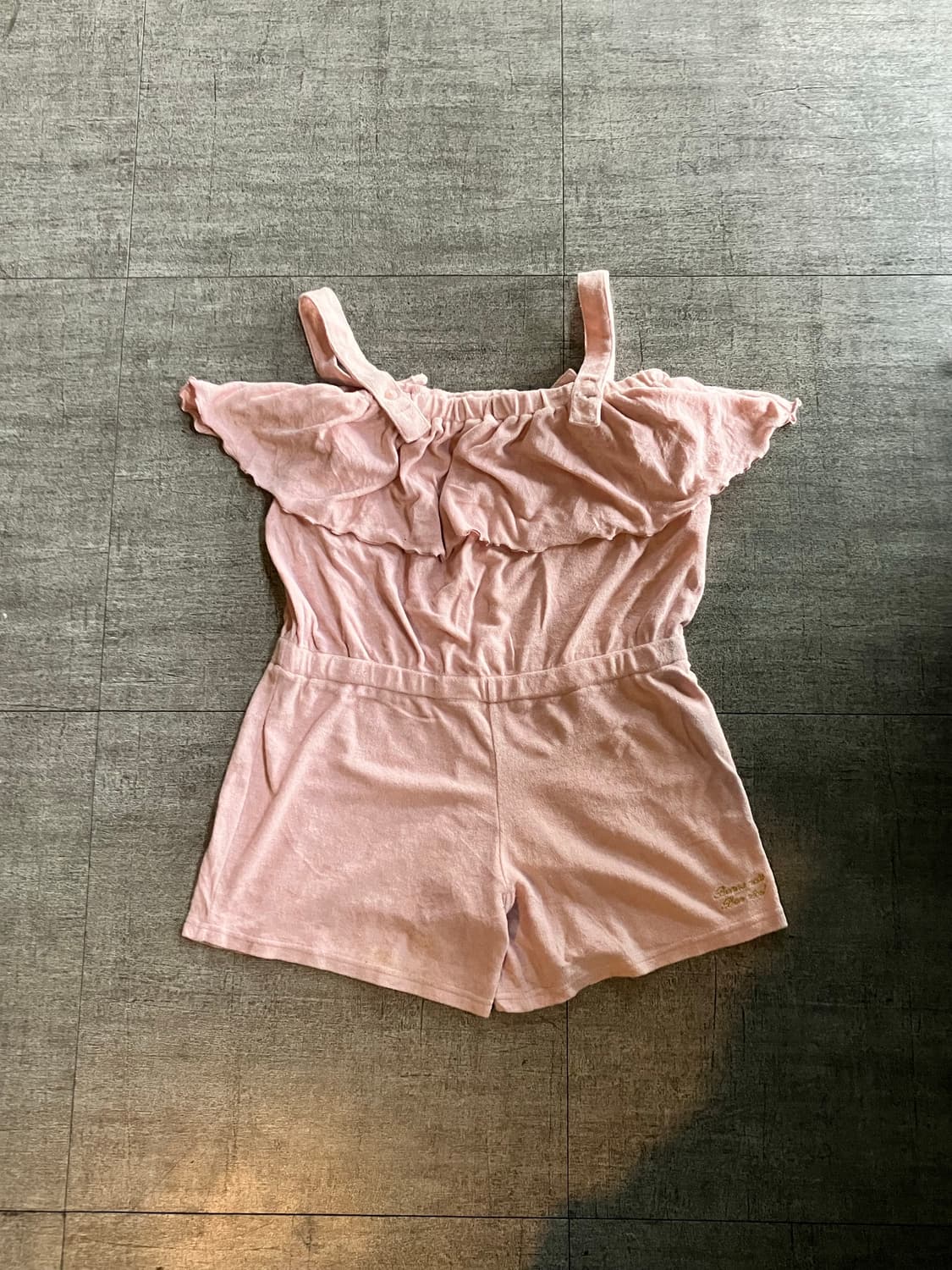 일본빈티지 핀터깔 라떼갸루 테리 오프숄더점프수트 상품이미지1