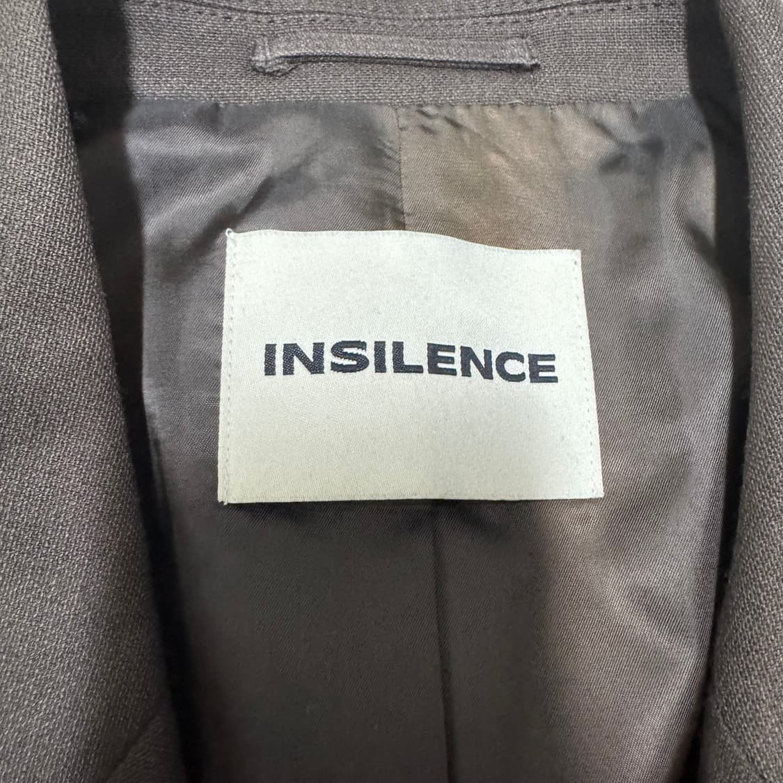 인사일런스 더블 브레스티드 오버핏 브라운 블레이저 상품이미지5