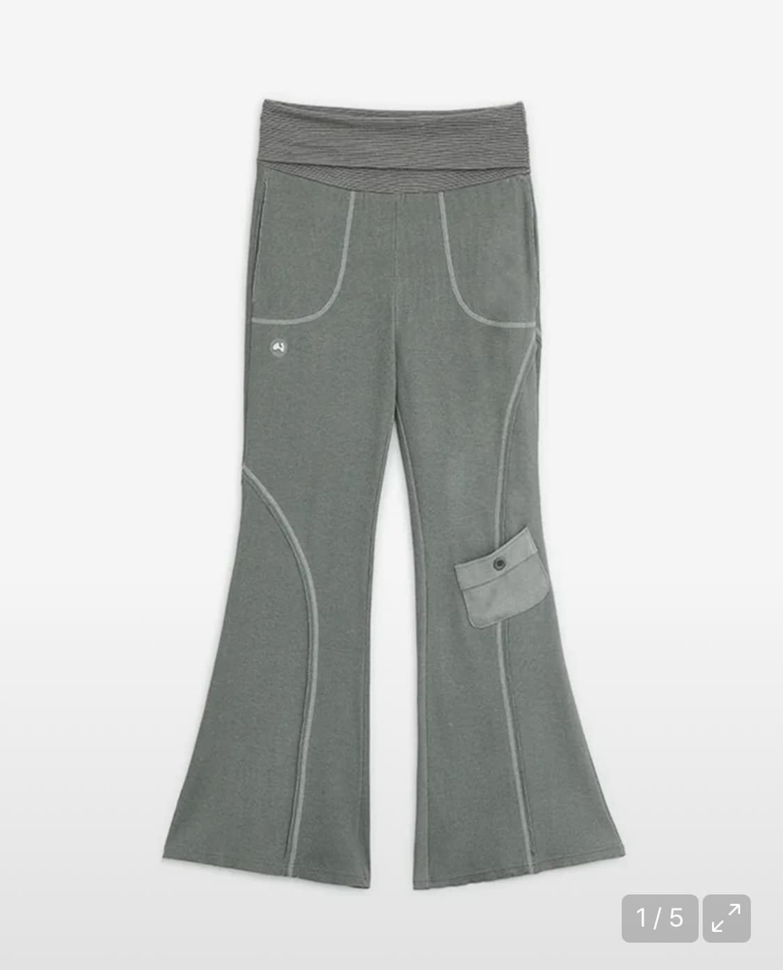 허그유어스킨 피그먼트 부츠컷 팬츠 (카키) 상품이미지1