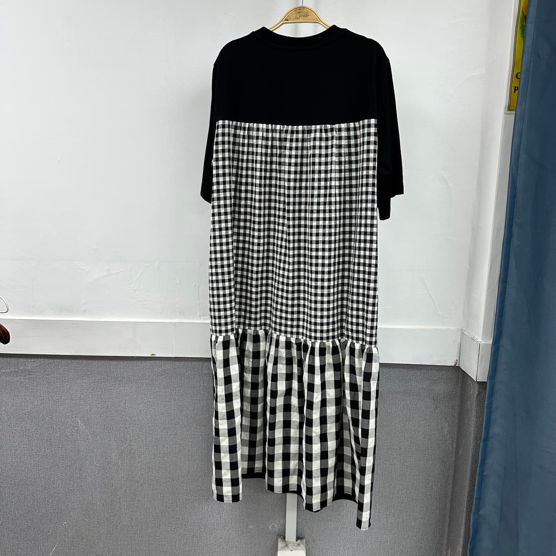 Lucky Marche 럭키 마르쉐 블랙 체크 롱원피스 s200 상품이미지6