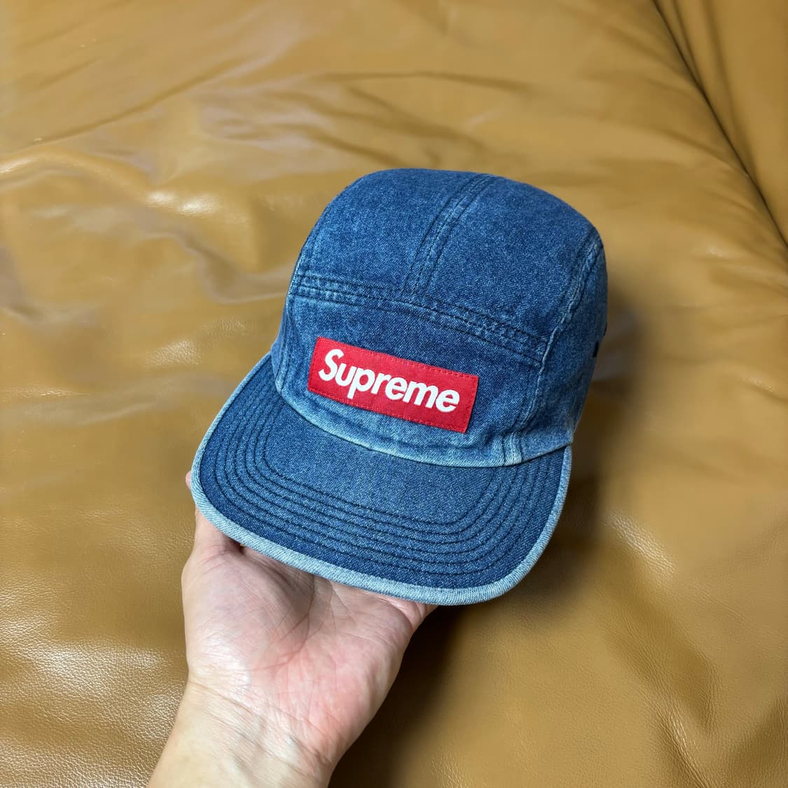 Supreme 슈프림 데님 캠프캡 모자 (Washed Denim) 상품이미지2