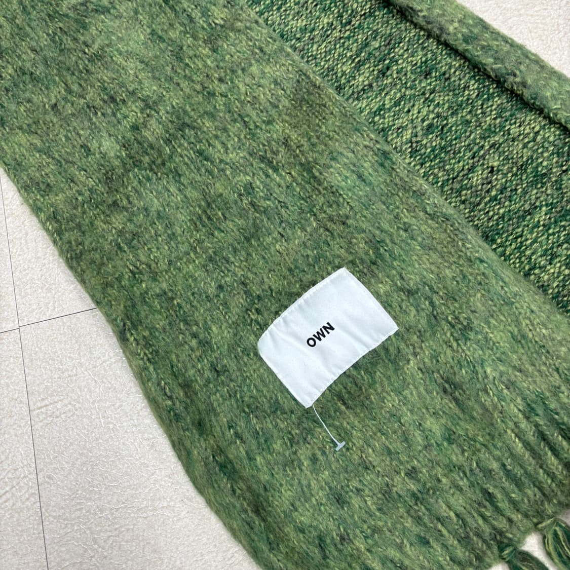 오운 그린 롱 머플러 상품이미지2
