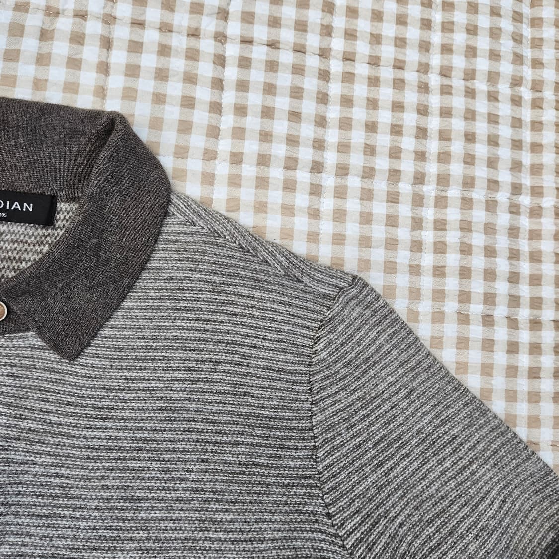 인디안 울100 니트 카라티 남자100 상품이미지3