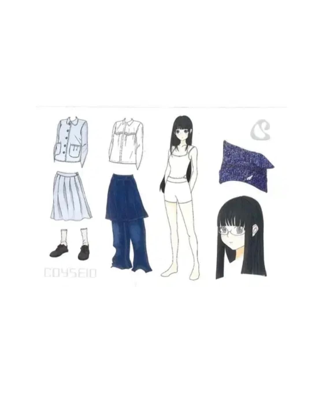 코이세이오 25fw 팝업 옷입히기 스티커  상품이미지1