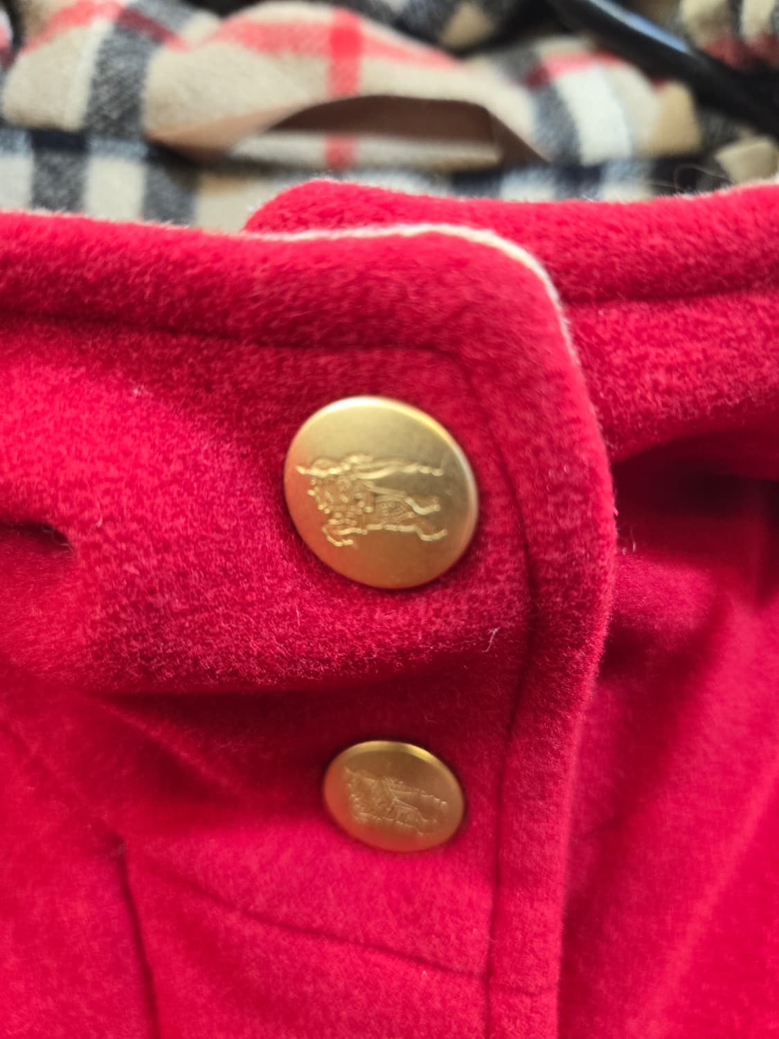 버버리 더플 롱 코트 레드 상품이미지6