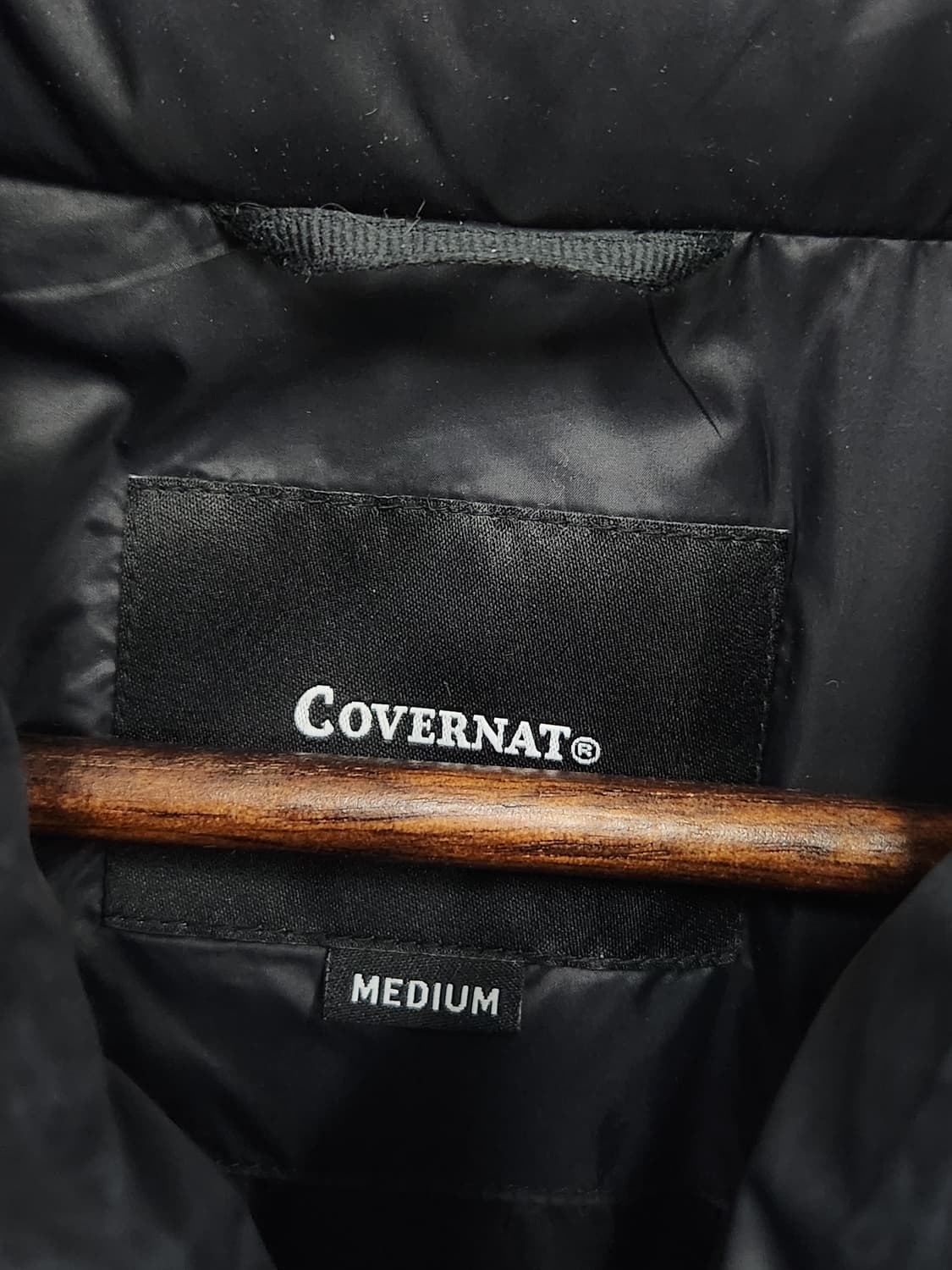 커버낫 로고 블랙 패딩 상품이미지5