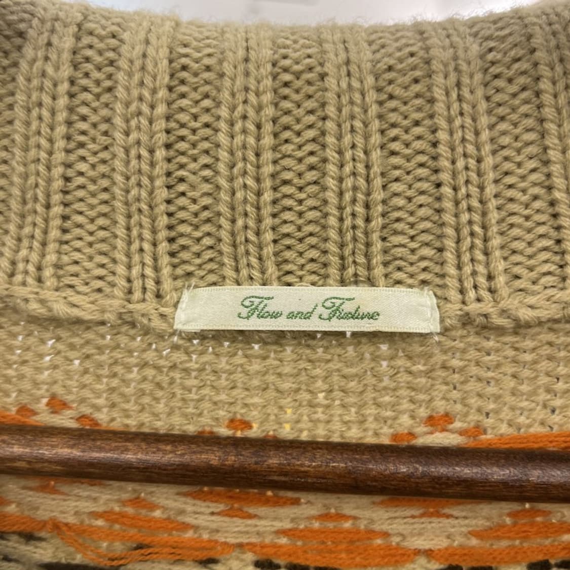 빈티지 코지 모리걸 노르딕 오트밀 버튼 롱 가디건 LL C10877 상품이미지5