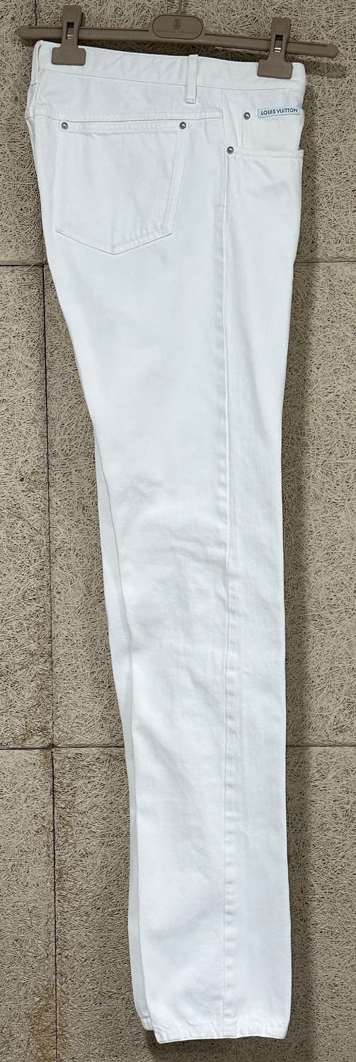 루이비통 화이트 데님 팬츠 로고 팬츠 상품이미지2