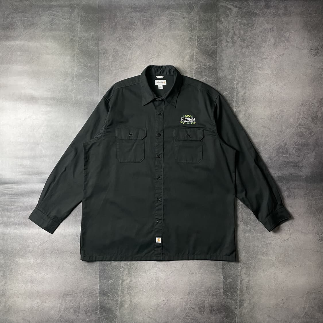 CARHARTT 칼하트 빈티지 블랙 코튼 워크셔츠 A00425 상품이미지1