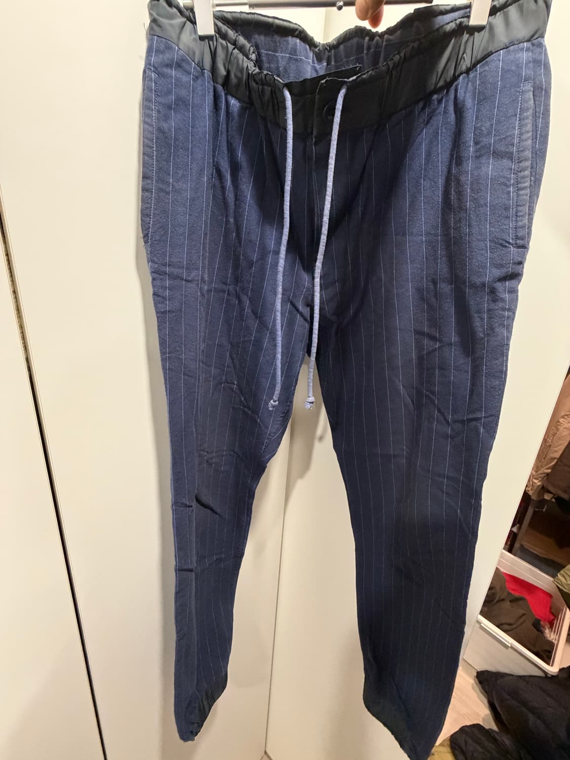 사카이 sacai  린넨 면 스트라이프 조거 팬츠  상품이미지1
