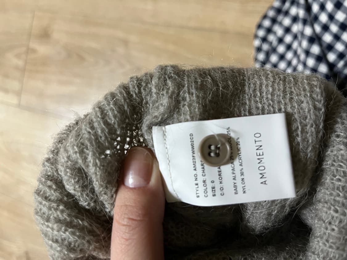 새상품 아모멘토 AMOMENTO 가디건 라이트그레이 상품이미지9