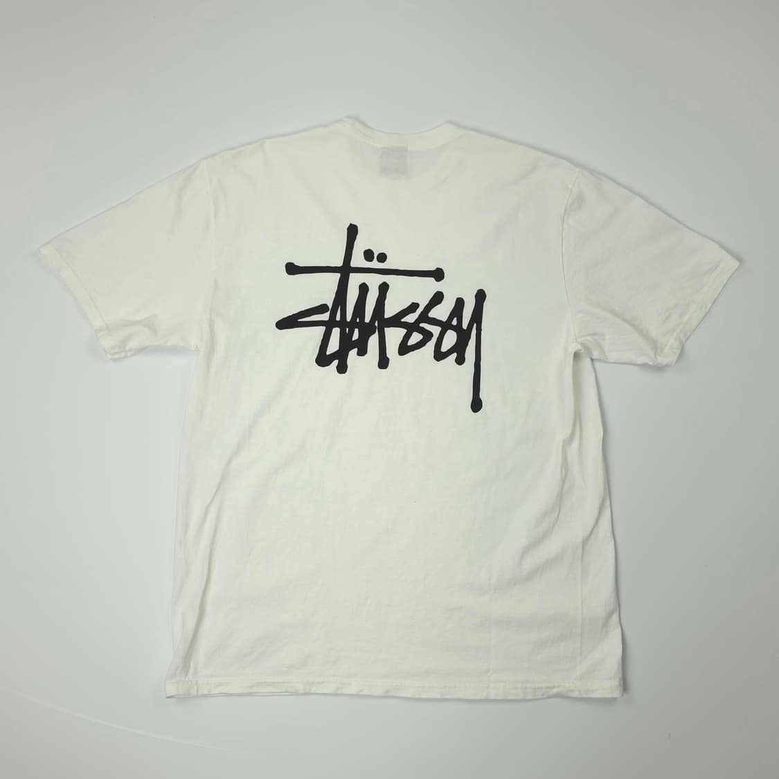 스투시 백로고 코튼 티셔츠 화이트 (L) 상품이미지2