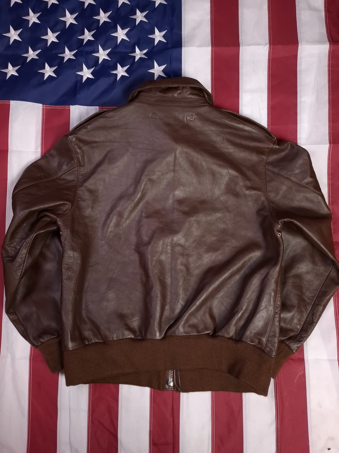 새제품급 오리지날 일본 HORN WORKS 미공군A-2 리얼레더 항공자켓 상품이미지8
