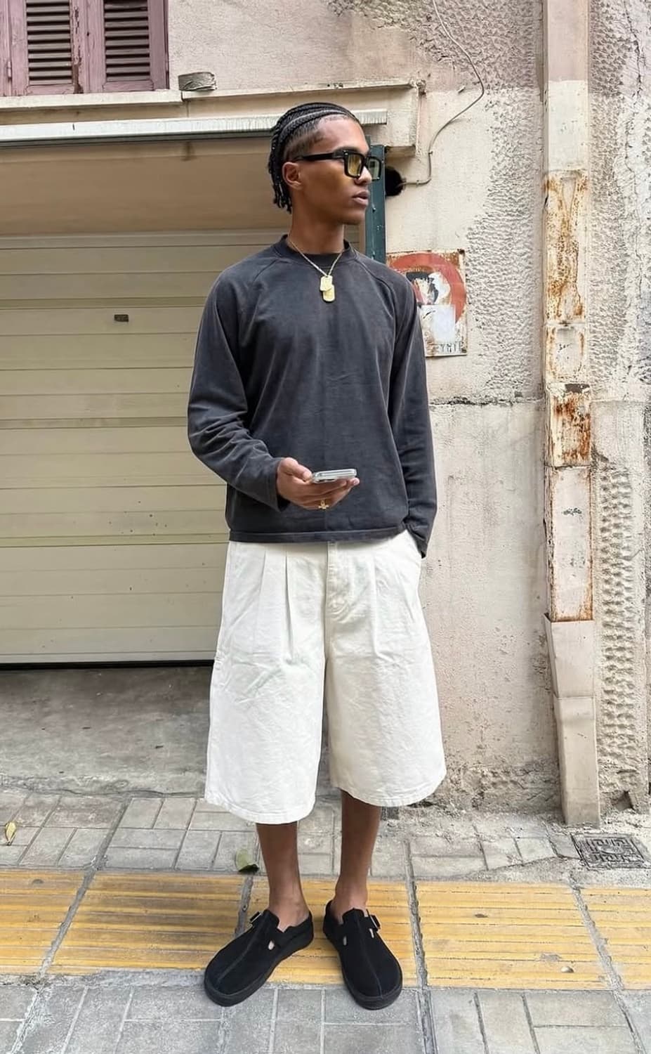 SWEATSCOLLECTIVE 에크루 워크웨어 쇼츠 M 상품이미지3