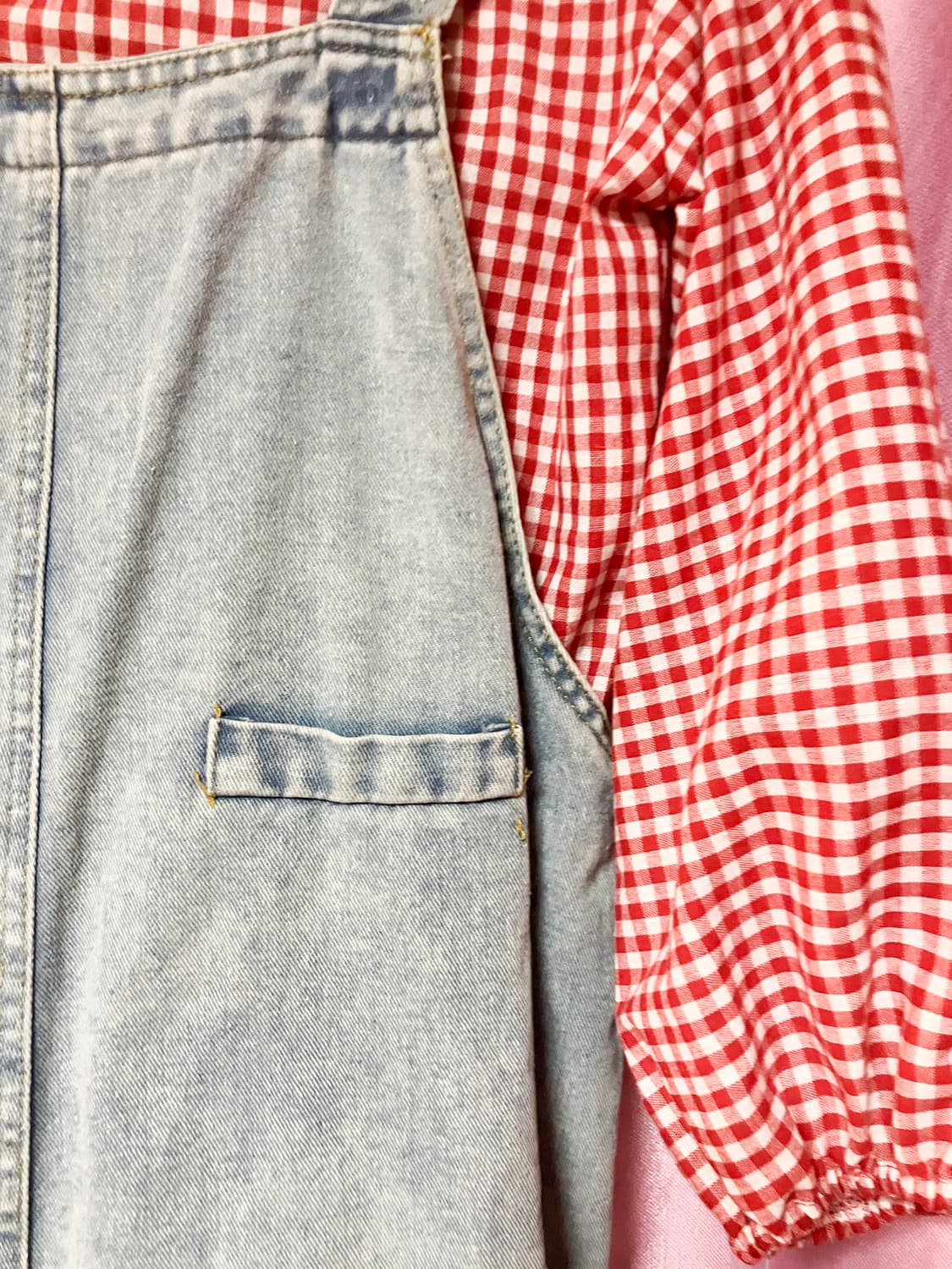 키티 블라우스+데님 오버롤 셋업 상품이미지7