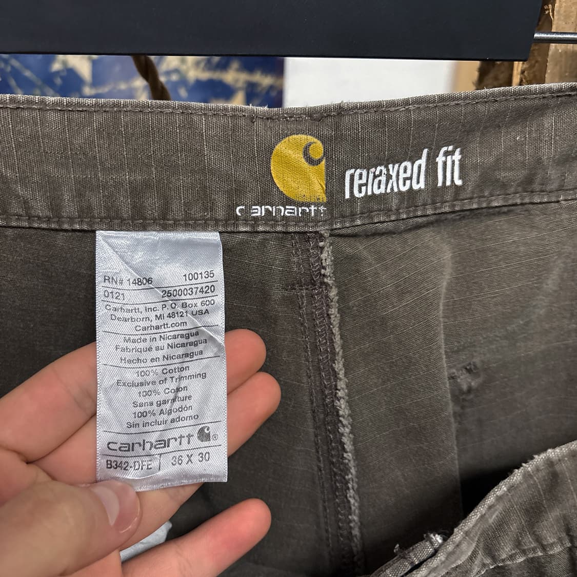 칼하트 오리지널 BDU 립스탑 데미지 카고 워크 팬츠 N699 상품이미지8