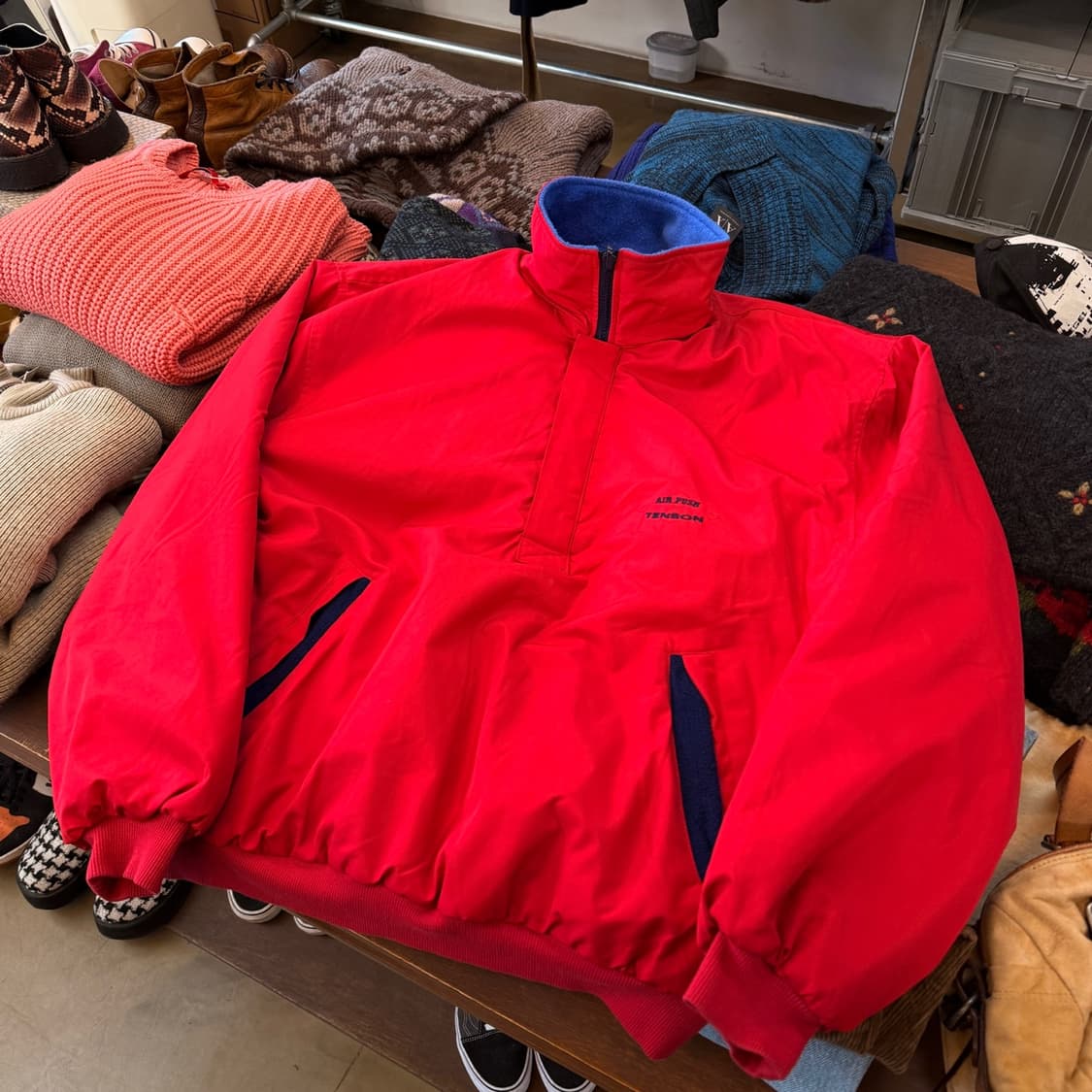 텐슨 스웨덴 아웃도어 브랜드 플리스 나일론 리버서블 아노락 상품이미지2