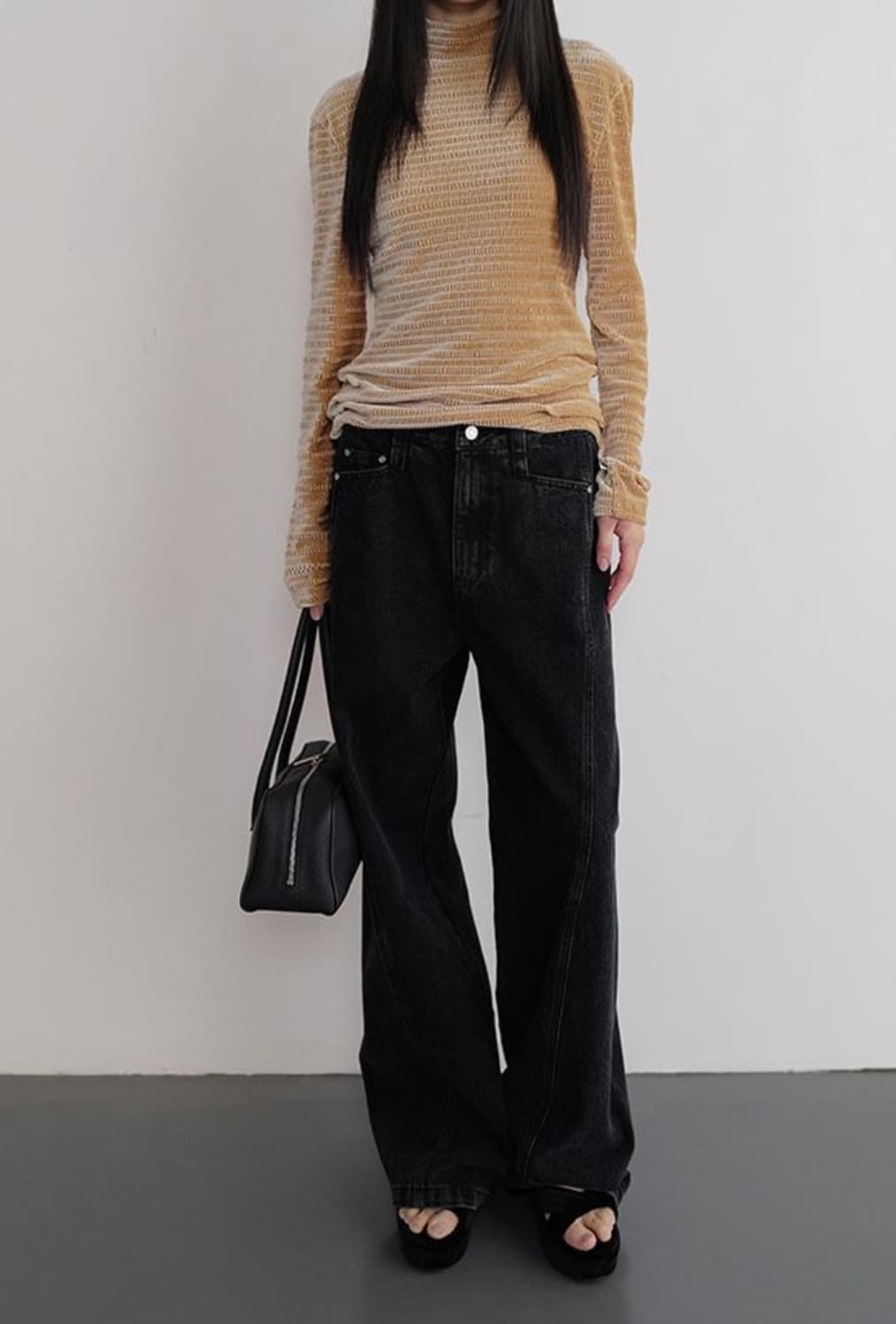 (L)오르 ORR 흑청와이드 데님팬츠 상품이미지2