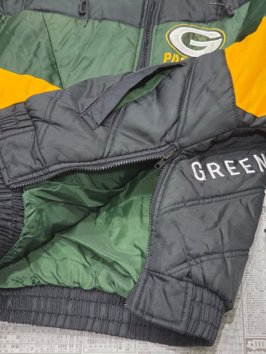 90's PRO PLAYER 그린베이패커스 하프집업 M 상품이미지4