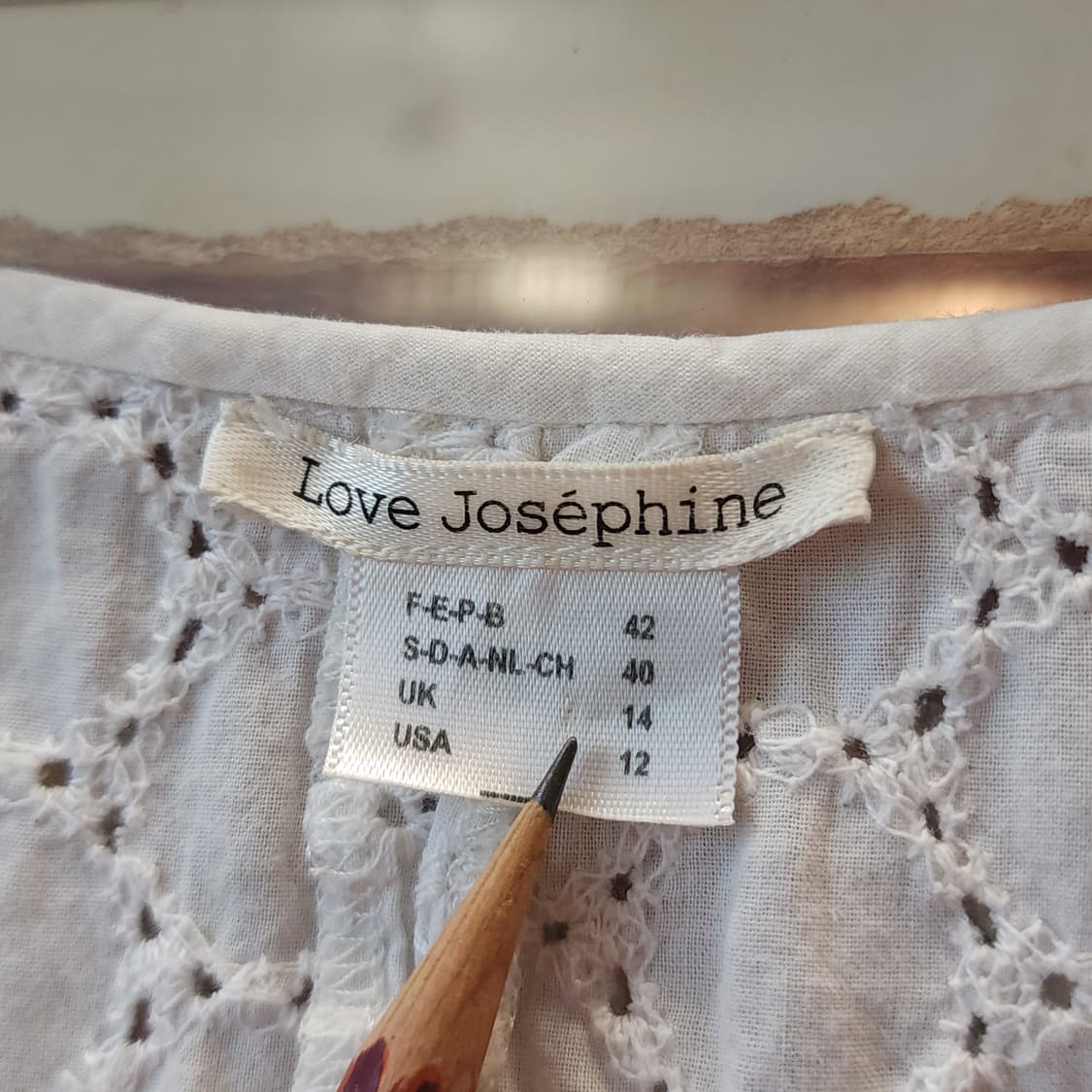 90s 빈티지 블라우스 화이트 프첸치 레이스 원피스 모리걸 42 상품이미지4
