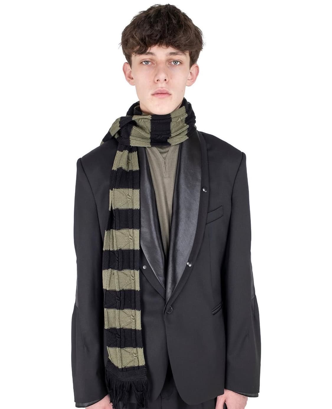 24SS 키코코스타디노브 메를리 머플러 카키 상품이미지1