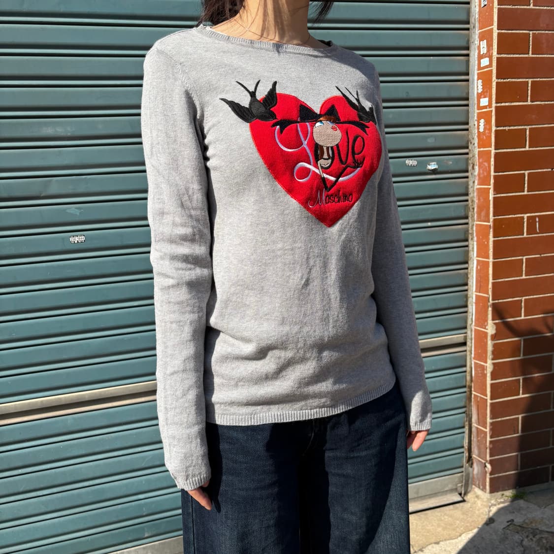 모스키노 하트 자수 니트 상품이미지2