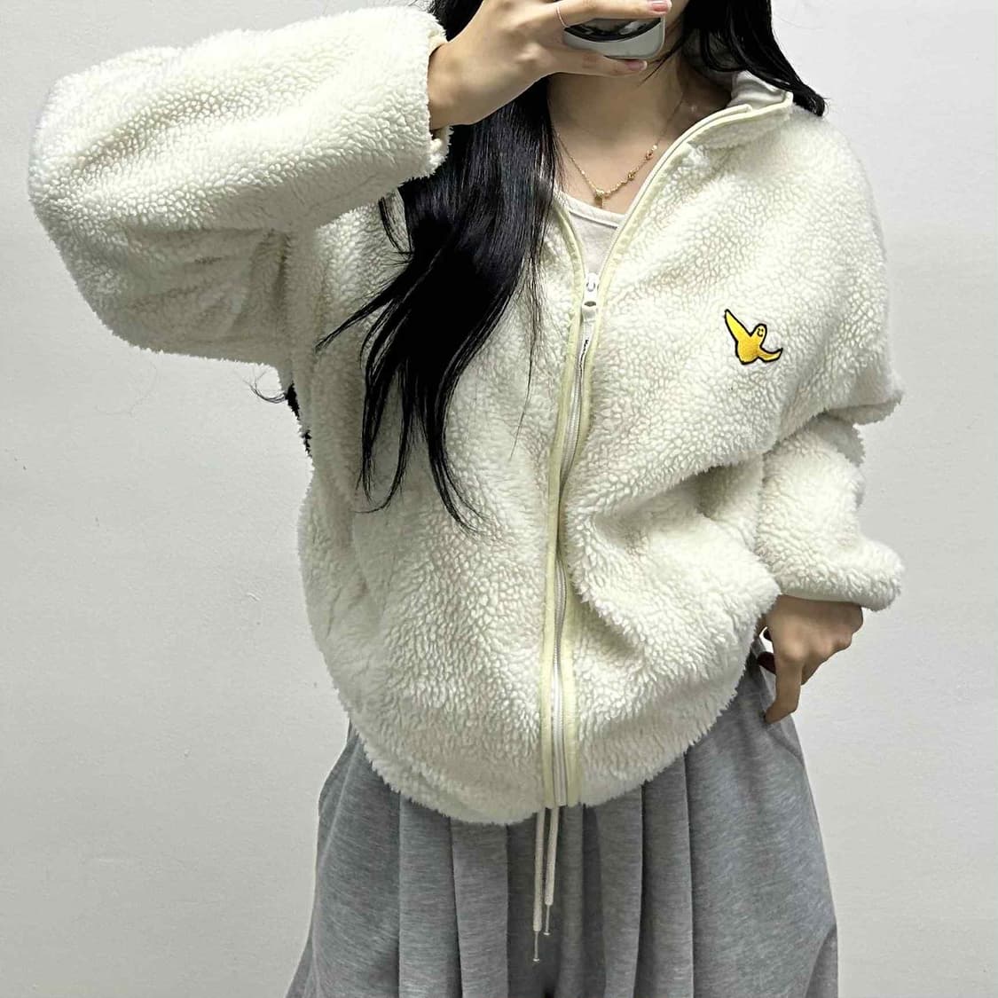 마크곤잘레스 화이트 플리스 자켓 후리스 집업(M) 상품이미지1