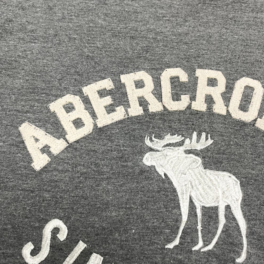 아베크롬비 스펠로고 그레이 긴팔 티셔츠 여성S 상품이미지4