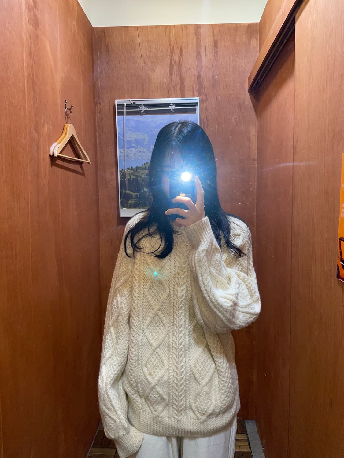 STANDUN 라운드넥 케이블 니트 상품이미지1