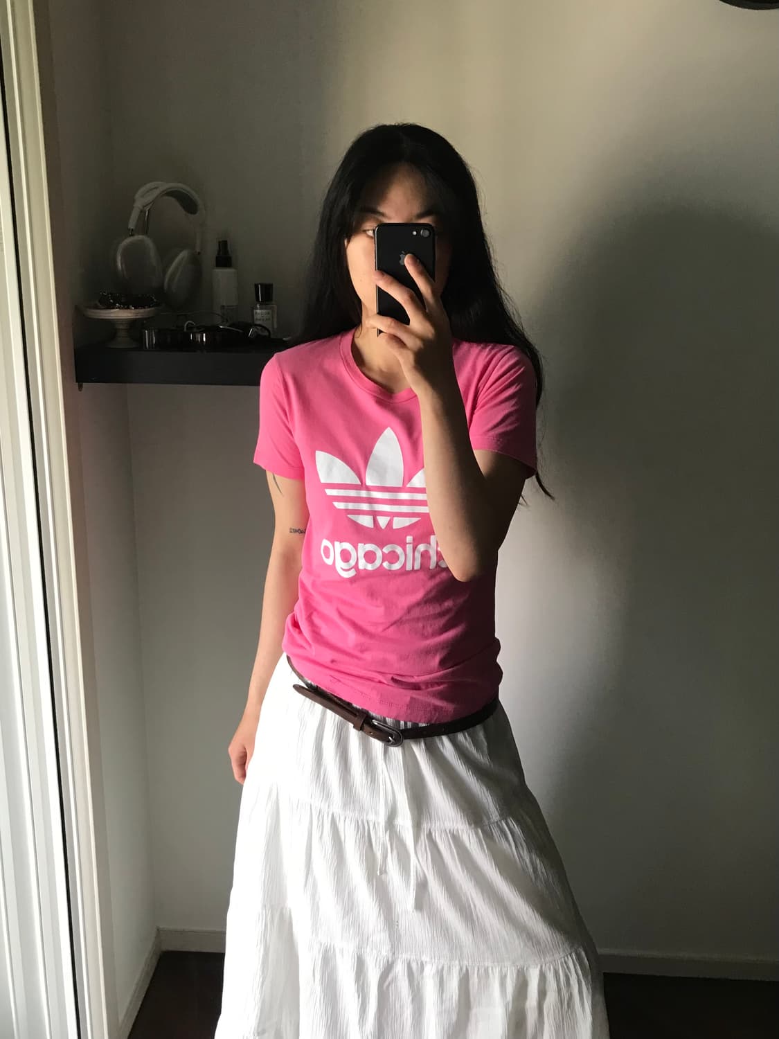 아디다스 중앙 트레포일 핑크 반팔티 상품이미지1