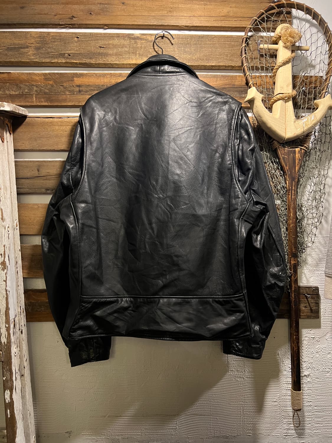 [XL]80's Sears USA 시어스 레더 샵 라이더 자켓 상품이미지9